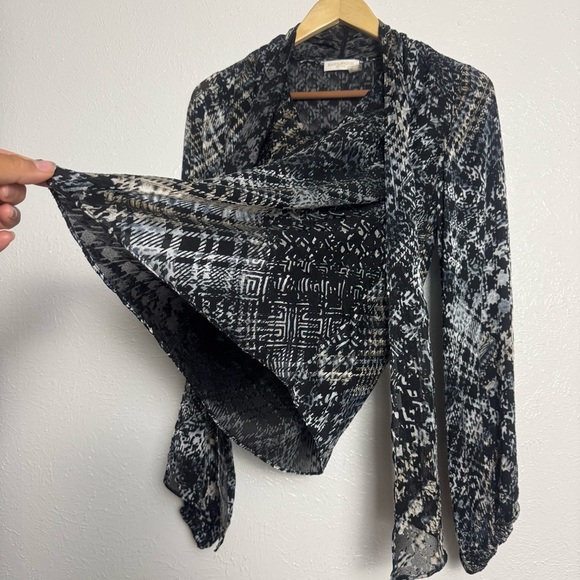 Ramy Brook Printed Bow Neck Blouse - Picture 7 of 8